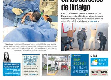 Portada EL UNIVERSAL HIDALGO 02/01/25