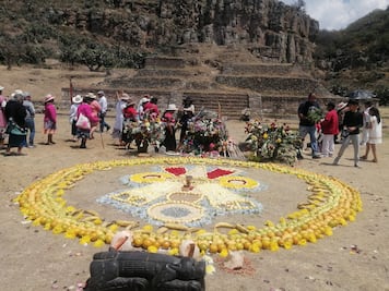 Reciben el equinoccio de primavera con danzas indígenas en Huapalcalco