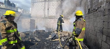 Incendio deja cuatro viviendas afectadas en Pachuca