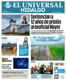 Portada El Universal Hidalgo 16/07/25