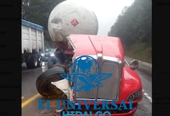 Choque de tráilers provoca cierre de la autopista México-Tuxpan 