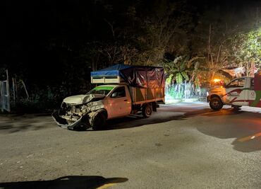 Choque entre camionetas de transporte rural deja varios heridos en Huejutla