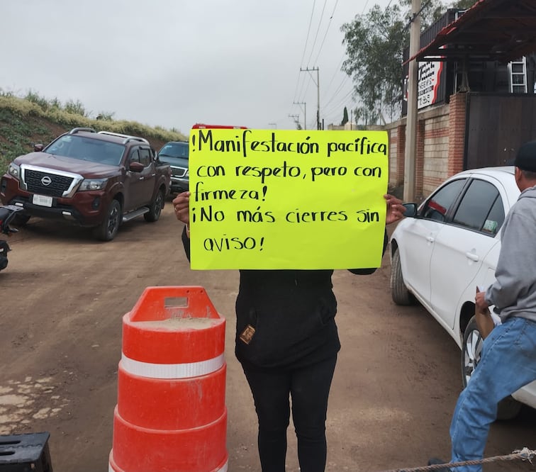 Manifestación tren AIFA-Pachuca en Huitzila I Fotos Javier Quezada