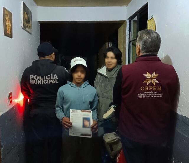 Localizan en Pachuca a joven reportado como desaparecido; fue entregado a su familia