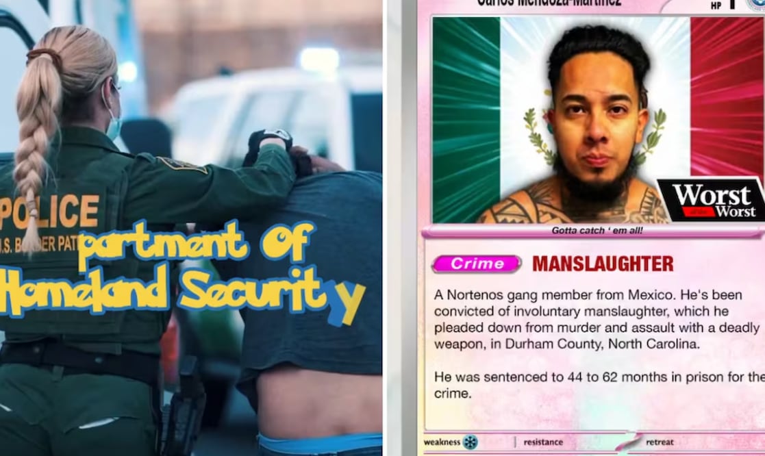 El Departamento de Seguridad compartió un video de las recientes redadas en territorio estadounidense, con la canción de fondo de la popular serie animada japonesa Pokémon. Foto: captura de pantalla