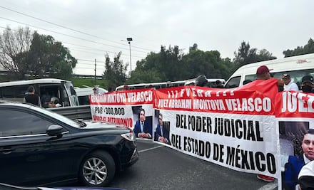 Bloqueo en autopista México-Pachuca; manifestantes exigen destitución de juez del PJEM
