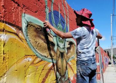 Artistas urbanos del graffiti en Tulancingo trabajan con creadores hidalguenses