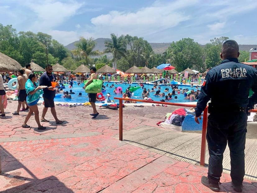 Refuerzan seguridad en balnearios de Hidalgo por alta afluencia en Sábado de Gloria | Foto: SSPH