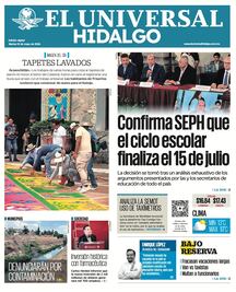 Portada EL Universal Hidalgo 12/5/26