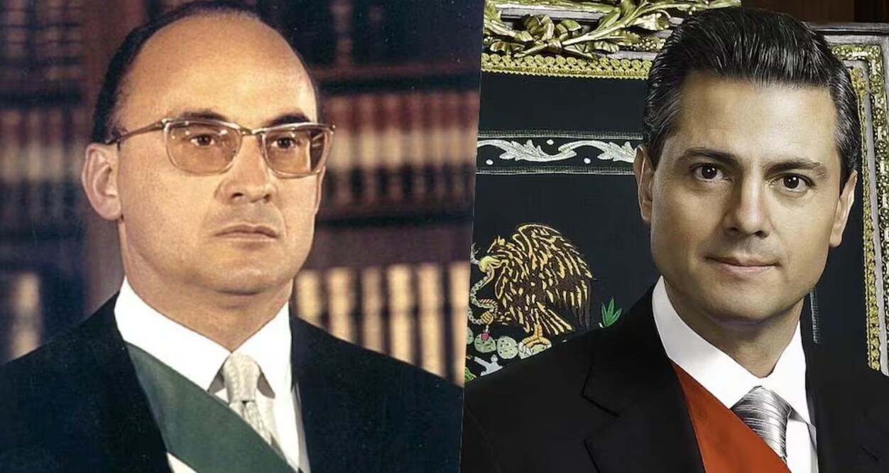 Luis Echeverría Álvarez y Enrique Peña Nieto, expresidentes de México. Foto: Especial