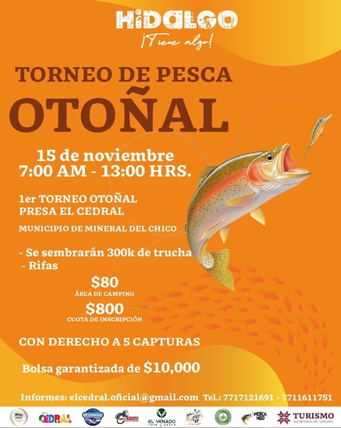 Celebrarán Torneo de Pesca Otoñal en El Cedral; promueven turismo y convivencia familiar en Mineral del Chico | Cortesía: Turismo Hidalgo