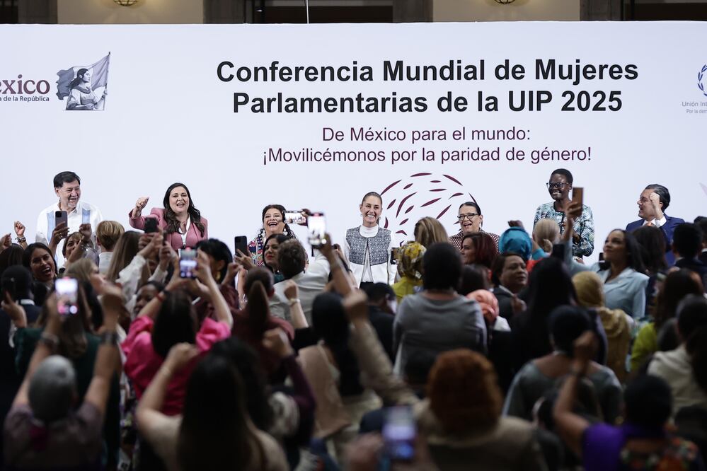 Mundial de mujeres parlamentarias encabezada por la presidenta Claudia Sheinbaum Pardo en Palacio Nacional. Foto: Agencia EL UNIVERSAL/Fernanda Rojas/EELG