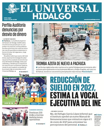 Portada EL Universal Hidalgo 2/7/26