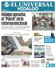 Portada EL Universal Hidalgo 10/4/26