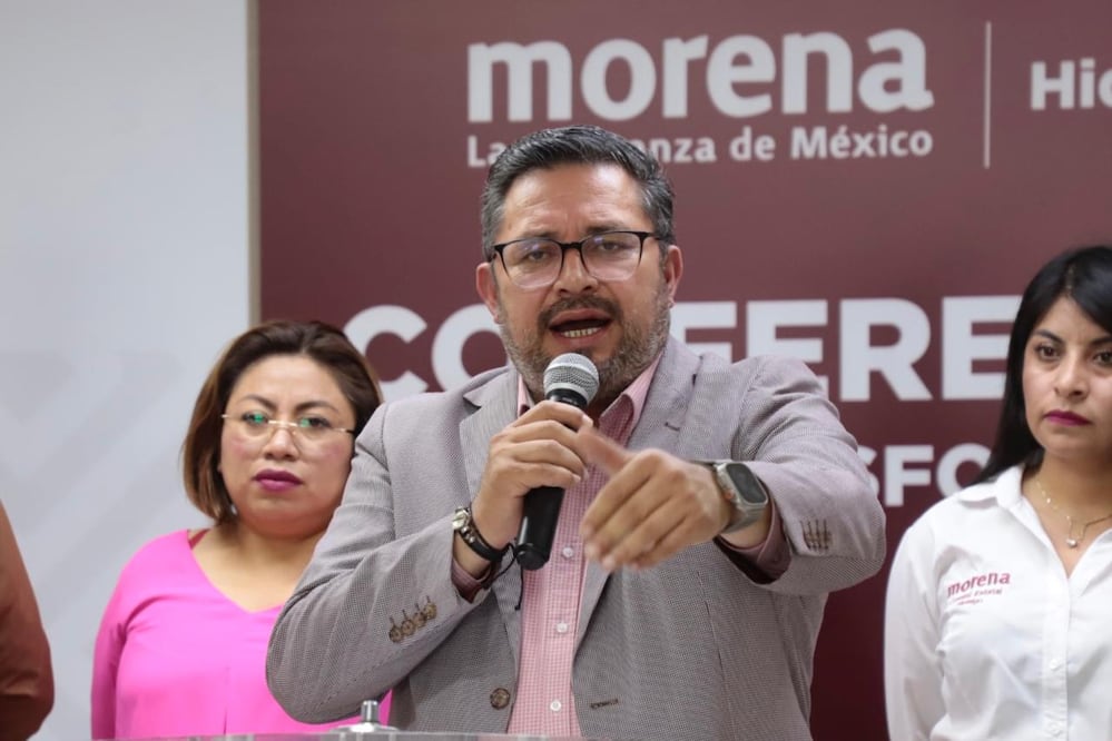 Marco Rico, dirigente de Morena en Hidalgo I Foto: Luis Soriano