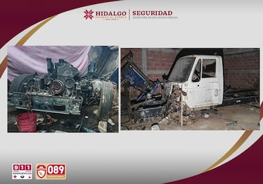 Aseguran inmueble usado para desmantelar transporte robado en Tizayuca