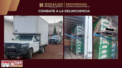 Recuperan camioneta y carga robada tras asalto en la México-Tuxpan