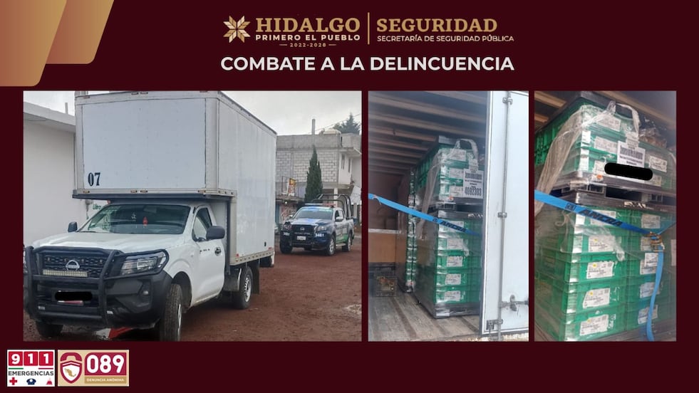 Recuperan camioneta y carga robada tras asalto en la México-Tuxpan
