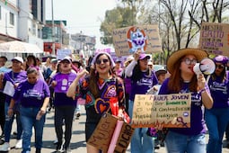 Marcha del 8M en Tizayuca se desarrolla de forma pacífica