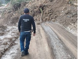 Se registra un derrumbe en Tenango de Doria