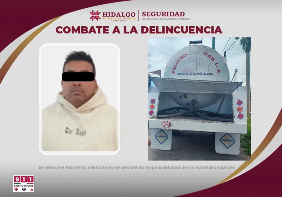 Aseguran pipa con 15 mil litros de gas LP en Pachuca | Fotos: SSPH