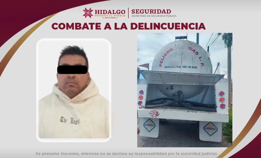 Aseguran pipa con 15 mil litros de gas LP en Pachuca | Fotos: SSPH