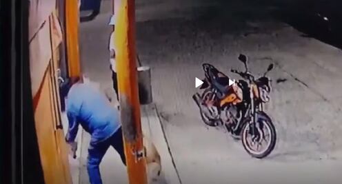 Sin piedad, en Zempoala motociclista golpea a perro con una piedra