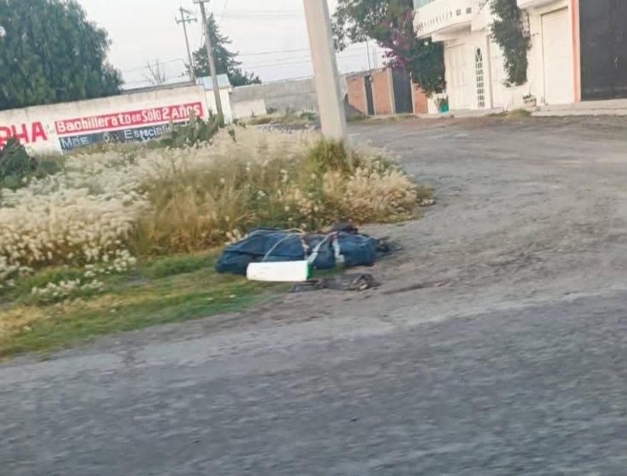 Localizan un cuerpo embolsado en Villa de Tezontepec I Foto: Especial