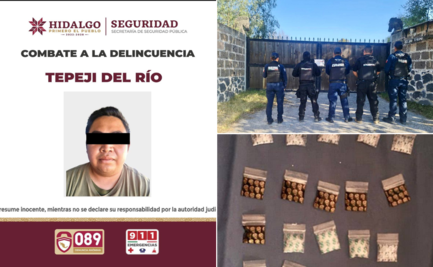 Pescan a un sujeto en posesión de dosis de droga en Tepeji