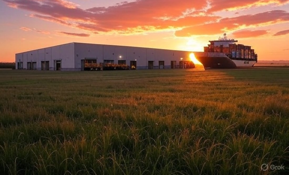 Nave industrial I Foto: Grok IA