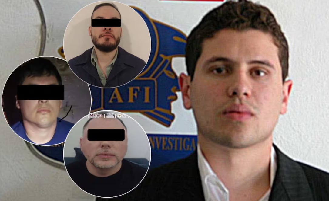 Iván Archivaldo, líder de "Los Chapitos", y sus colaboradores detenidos por el Gabinete de Seguridad. Foto: EL UNIVERSAL