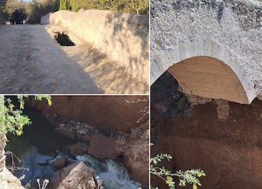 Colapsa el puente histórico en Ixmiquilpan