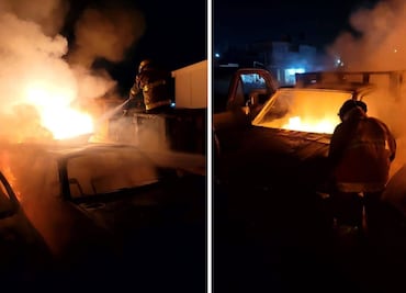 Incendio en Piracantos consume vehículos abandonados; moviliza a cuerpos de emergencia