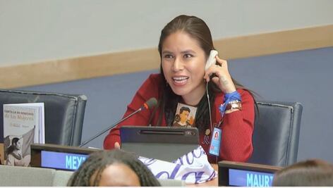 Simey Olvera presenta resultados en materia de género ante ONU