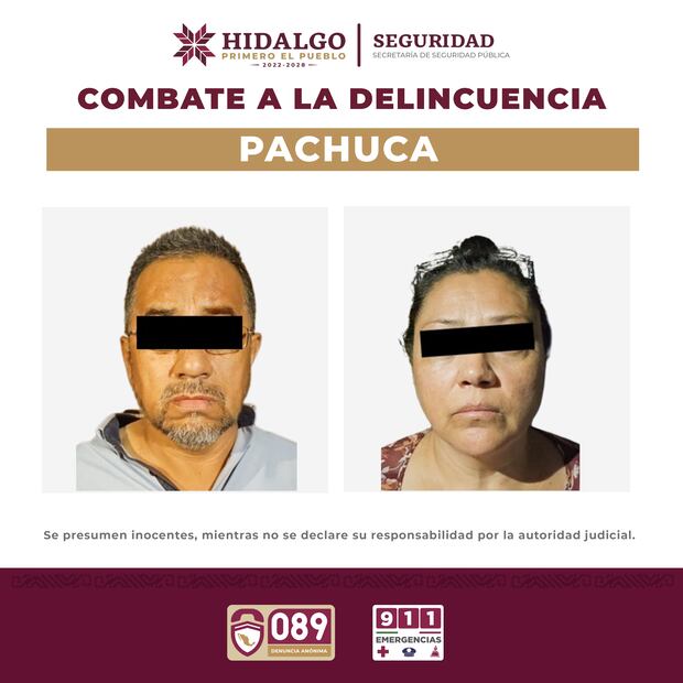 Detienen a dos personas por narcomenudeo en operativo en Pachuca | Fotos: SSPH