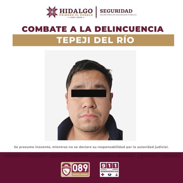 Agentes de la SSPH detienen en Tula a “El Changuito” | Cortesía