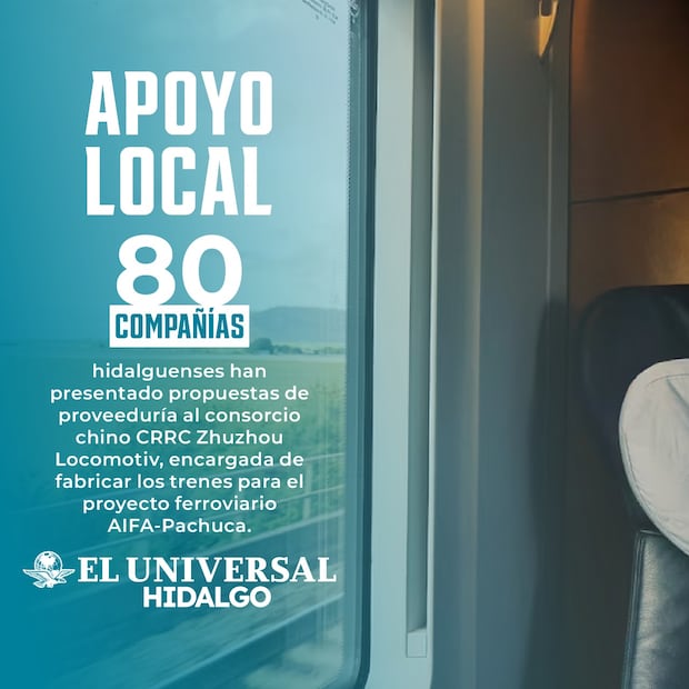 Empresas hidalguenses buscan sumarse a construcción de trenes del AIFA–Pachuca | Diseño Saúl Barrera