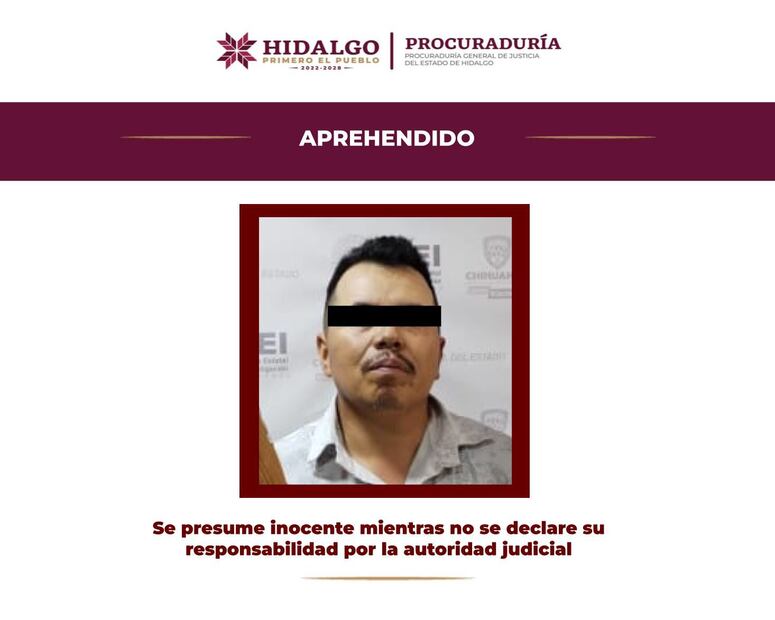 Capturan a multihomicida en que operaba en el Valle del Mezquital | Foto: PGJEH