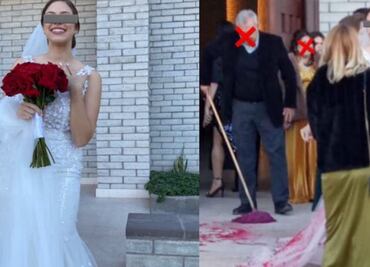 Atacan a novia con pintura roja en pleno día de su boda