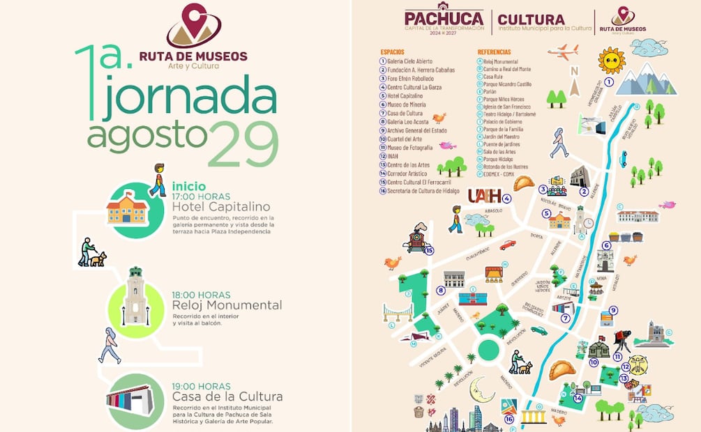 Pachuca estrena Ruta de Museos para impulsar la vida cultural de la ciudad | Facebook: Instituto Municipal para la Cultura de Pachuca