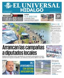 Portada El Universal Hidalgo 010423