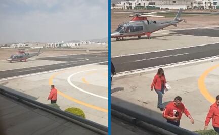 Dirigentes del PRI muy en su estilo, viajan en costoso helicóptero y la militancia en combi
