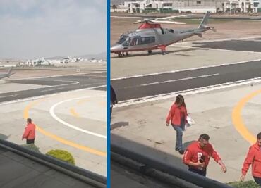 Dirigentes del PRI muy en su estilo, viajan en costoso helicóptero y la militancia en combi