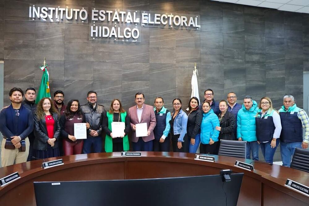 Firman acuedo de candidatura común Morena y Nueva Alianza Hidalgo para municipios | Foto: Especial