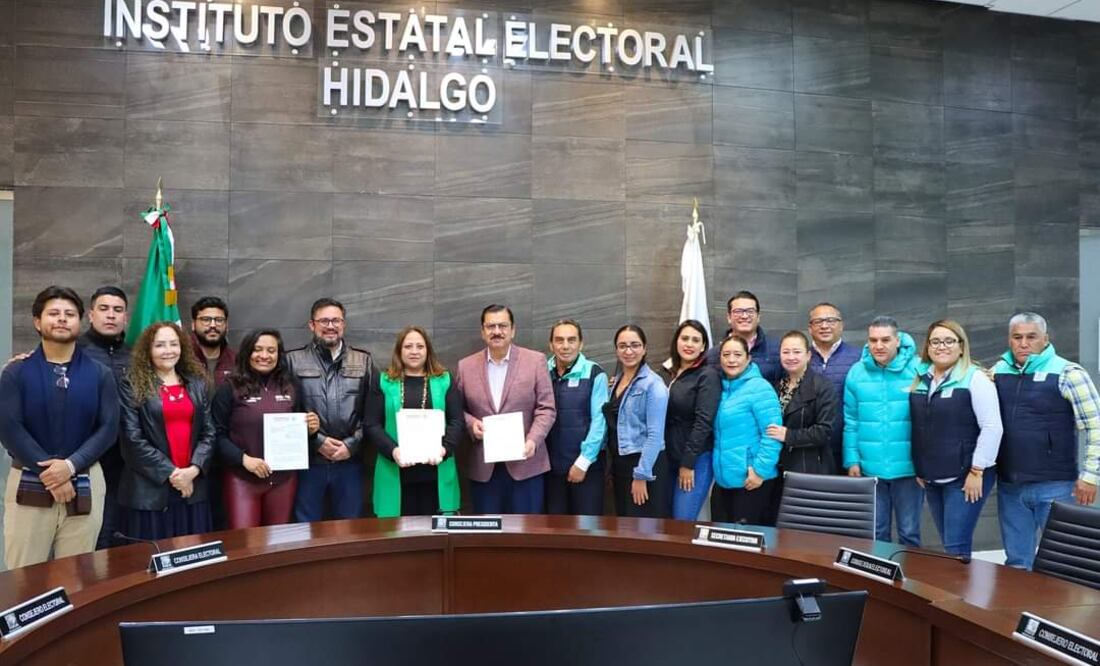 Firman acuedo de candidatura común Morena y Nueva Alianza Hidalgo para municipios | Foto: Especial
