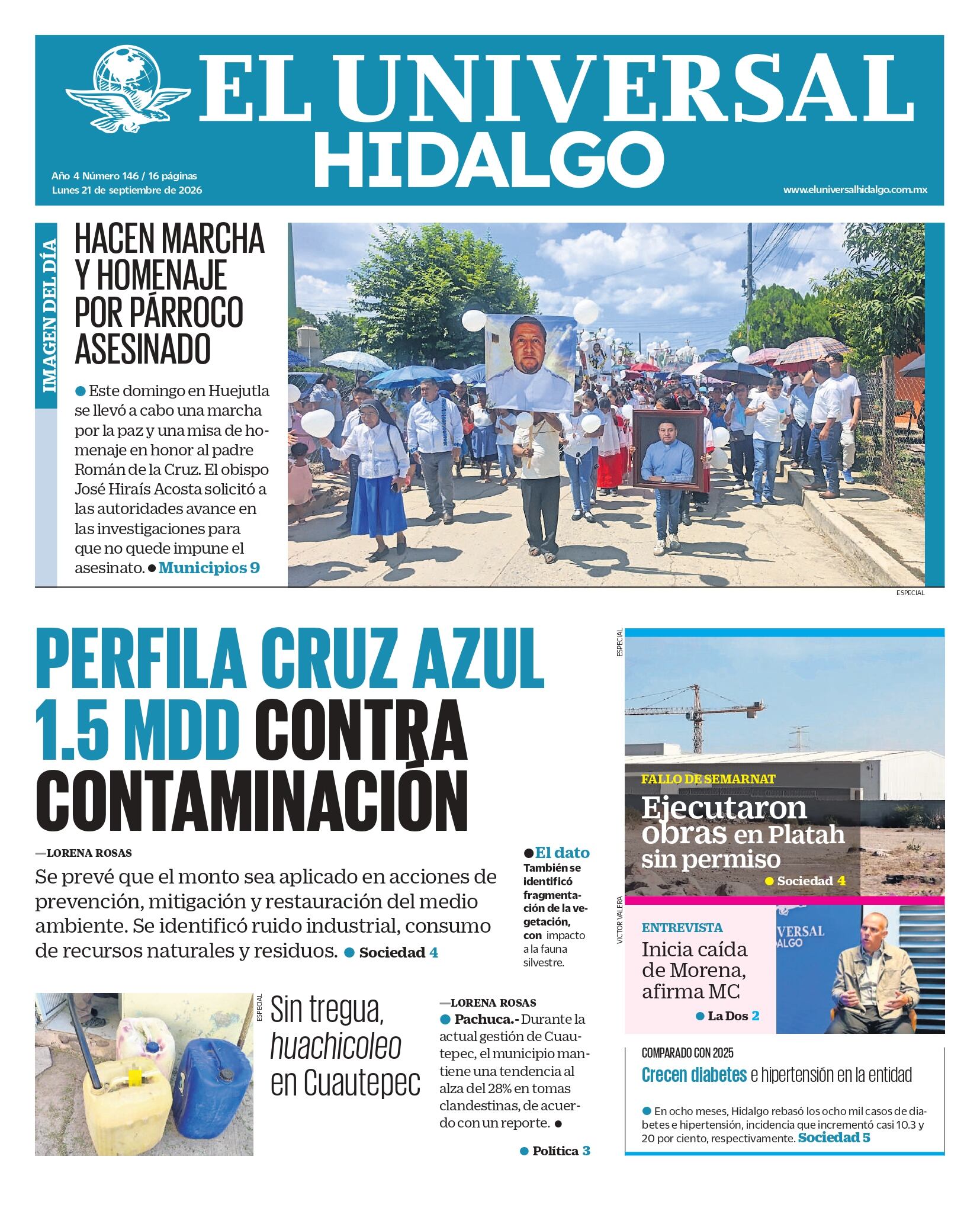 El Universal Hidalgo 21/09/26