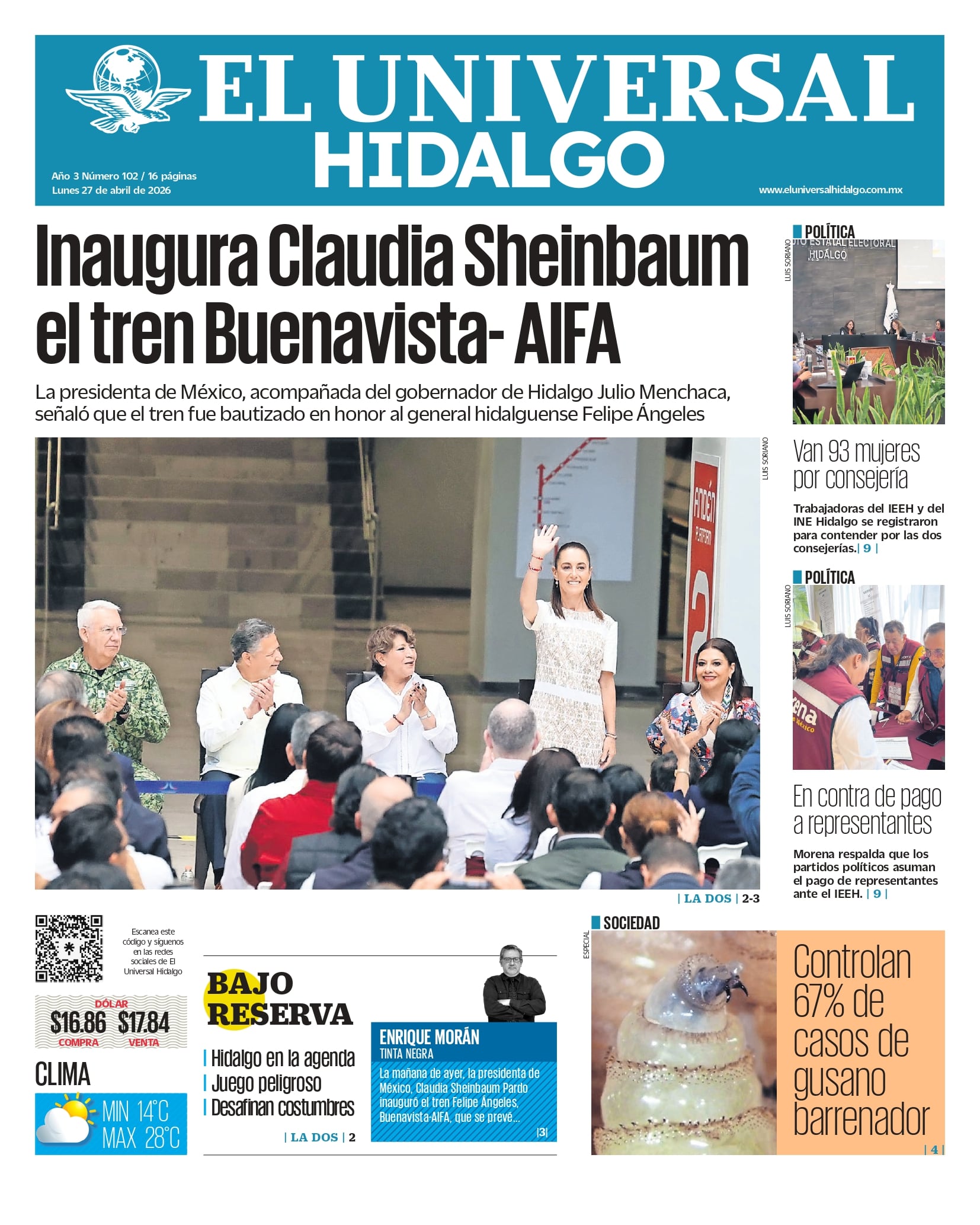 El Universal Hidalgo 27/04/26