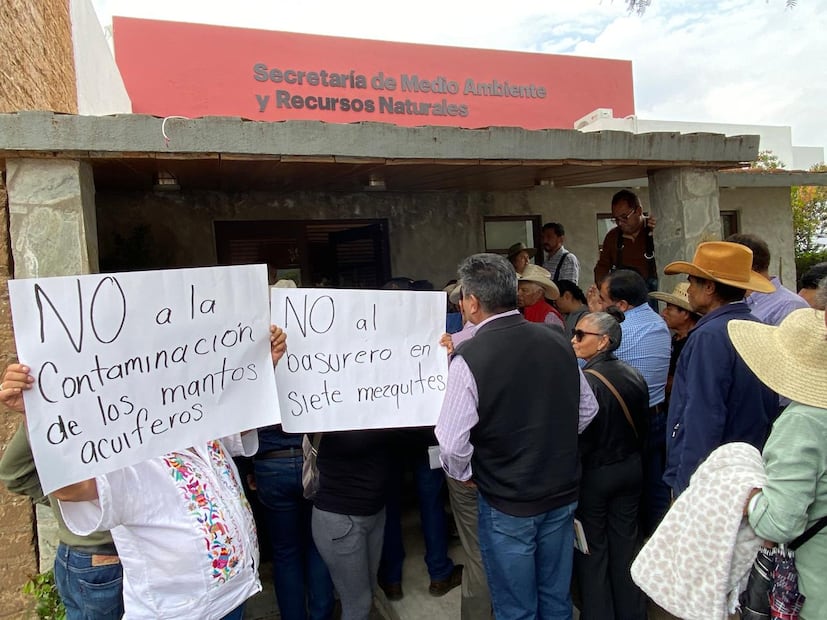 Exigen pobladores cancelación de basurero de Tula; construcción ya va al 90% | Foto: Luis Soriano
