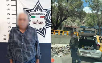 Sorprenden a taxista tirando basura en Pachuca; ya suman 30 sanciones por esta falta