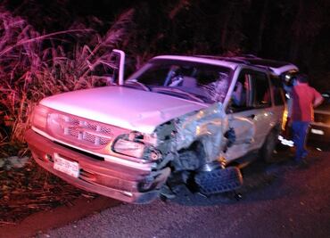 Accidente en la México-Tampico deja dos personas lesionadas